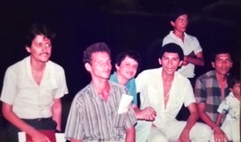 Clinton Ramírez, Adolfo Ariza y Eduardo Rendón. Encuentro de Escritores, 1987.